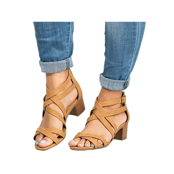 Women hot Comfy Platform Sandal Shoes Ankle Strap Peep Toe shoes us size 4.5-11